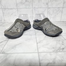 EASY SPIRIT  EXPLORE 24 ESEZCOOL Gray Suede Comfort Clogs  U.S. 5M Comfy EUC 