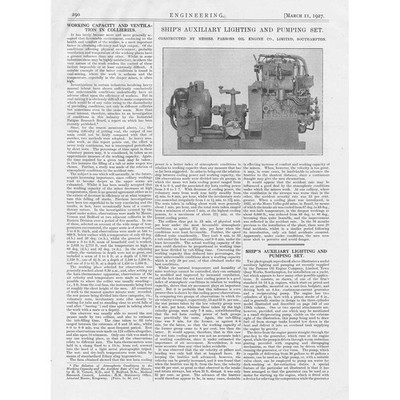 Pfarrerschiff Zusatzbeleuchtung & Pumpenset 2x Vintage Prints 1927