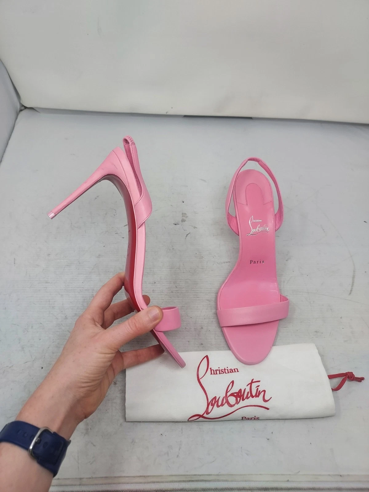 Christian Louboutin — Christian Louboutin EU 41 US 11 NEW O Marylin Leather Pink Strappy Heel Sandal