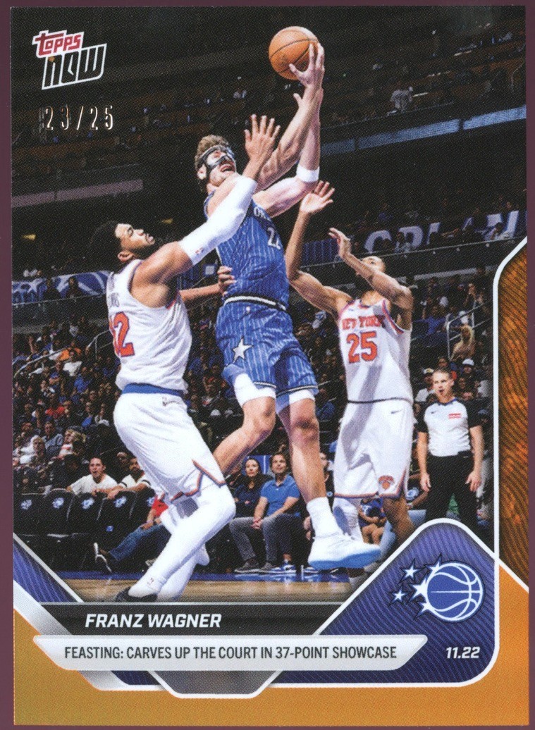 2025-26 Topps Now 37-Point Showcase #62 Franz Wagner MAGIC ORANGE 23/25