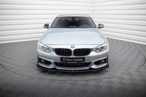 Front Flaps FüR BMW 4Er Coupe M-Paket F32 Schwarz Frontansatz Ansatz-image