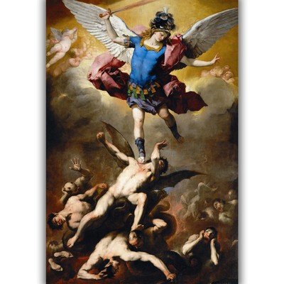 The Fall of Rebel Angels: Luca Giordano (1665) Giclée-Leinwanddruck, mehrere ...