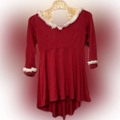 Plus Size Mrs Claus High Low Off the Shoulder 1x