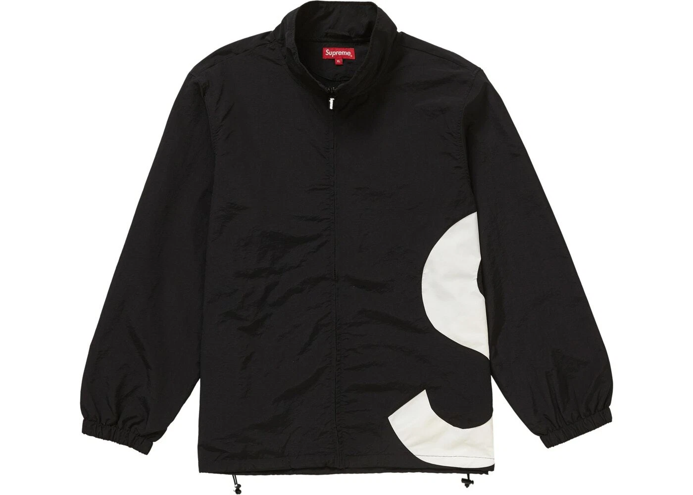 Veste à piste noire logo Supreme SS19 S taille XL épuisée boîte authentique logo
