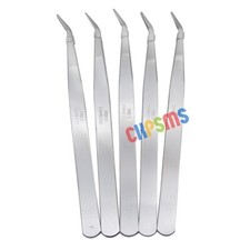 BRAND NEW 5 TWEEZERS STAINLESS STEEL 6" LONG