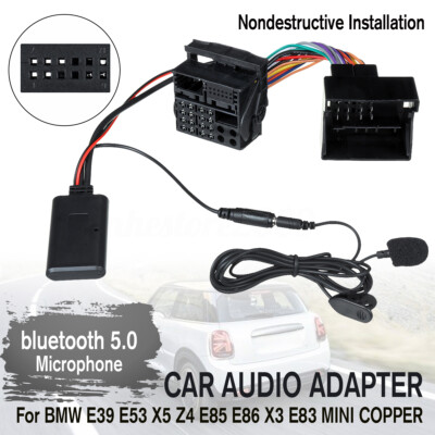 Car Wireless CD Stereo AUX Music Interface Compatible for Mini Cooper BMW X5 X3 Z4 E83 E85 E86 E39 R53 R50 Bluetooth Adapter Car Wireless CD Stereo AUX Music Interface Compatible for Mini Cooper BMW X5 X3 Z4 E83 E85 E86 E39 R53 R50 Bluetooth Adapter