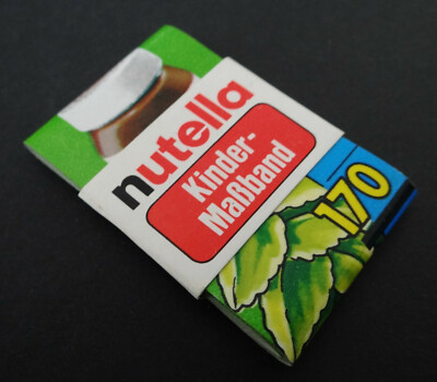 Ferrero Nutella Lid Content Children's Measuring Tapes 1980 Tape Blue Scale Band