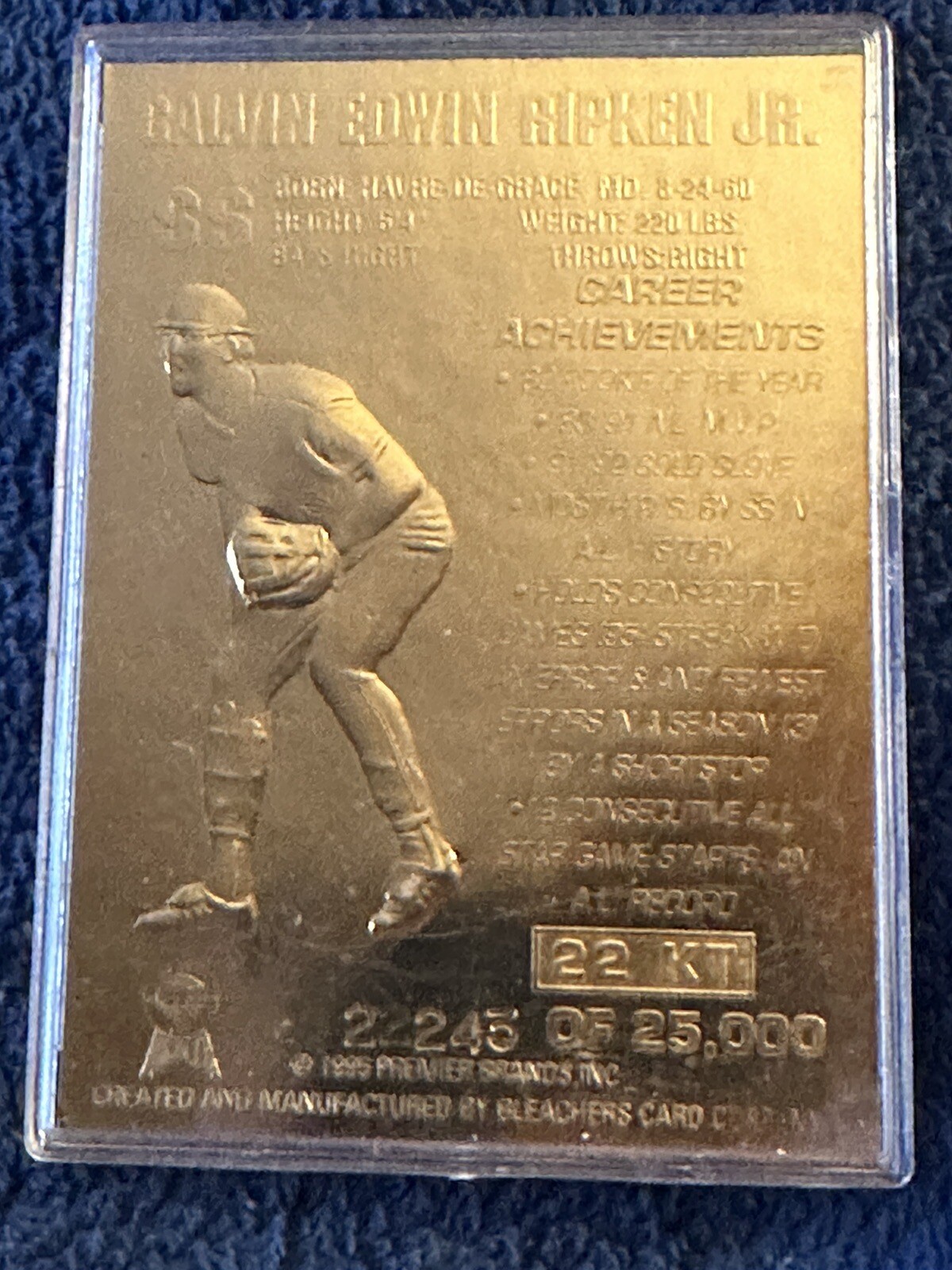 Cal Ripken Jr. , Baltimore SS. Mint. Limited Rare. 22243 / 25,000 | eBay