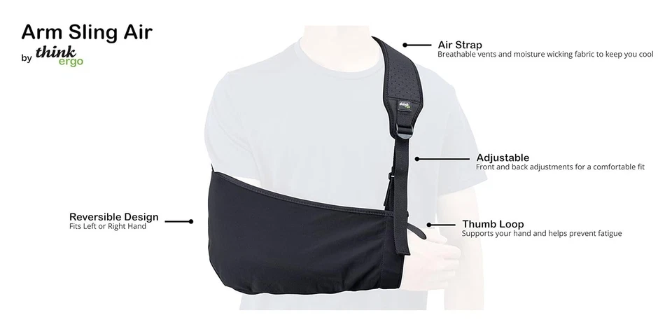 Arm Sling Air: Breathable Medical Sling with Padding on Strap. For Broken & Frac - Image 2 of 4