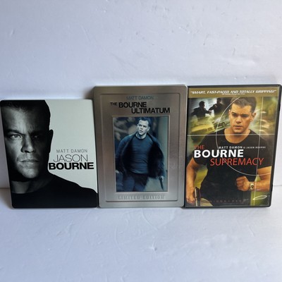 Jason Bourne 4K Ultra HD Blu-ray Steelbook Bourne Ultimatum, Supremacy Lot Of 3