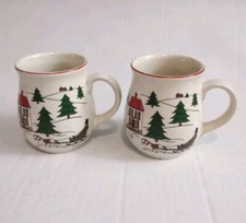 Jamestown China 1987 The Joy of Christmas Mug Japan Vintage Tree Coffee Tea Cup