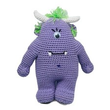 Purple Handmade Cyclops Monster Doll Amigurumi Crochet Toy Plush Figure Animal