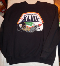 Vintage Super Bowl XLIII Black Sweatshirt L