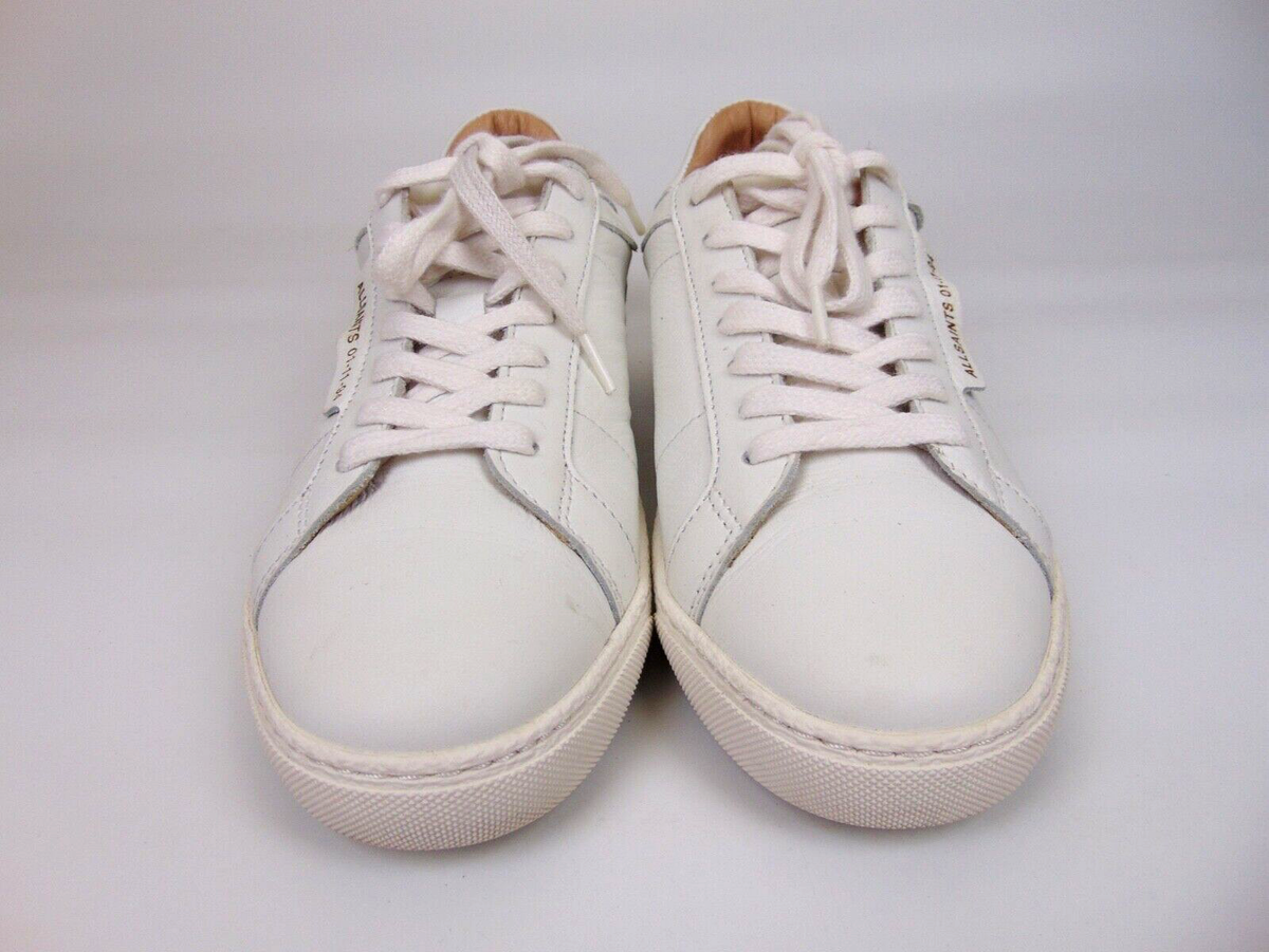 AllSaints White Sheer Low Top Lace-Up Cervo Shoes new without box Underground Leather Low Top Sneakers TRIPLE WHITE | ALLSAINTS US main image 4