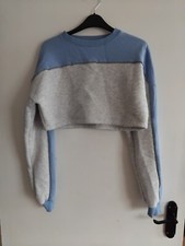 Light Blue Grey Crop Sweater 8