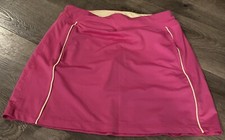 Skort Turtles Tees Girls Pink W Yellow Trim Active L Waist 26X14 Zip Pocket