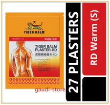 New!!! 1 BOX 27 PLASTERS TIGER BALM WARM PLASTER-RD (10cm x 14 cm)