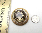 14K Solid Yellow Gold Brown Smokey Topaz Pearl Brooch Pin [PI 5] — photo 5