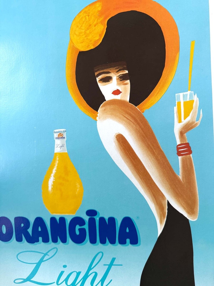 Orangina Light by Bernard Villemot vintage poster on linen 1989 | eBay