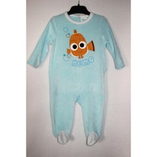 DISNEY BABY pyjama grenouillère bébé NEMO bleu aqua  6, 18 ou 24 mois NEUF