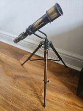 WW2 Kriegsmarine Bismarck Battleship brass telescope on tripod 10 inch