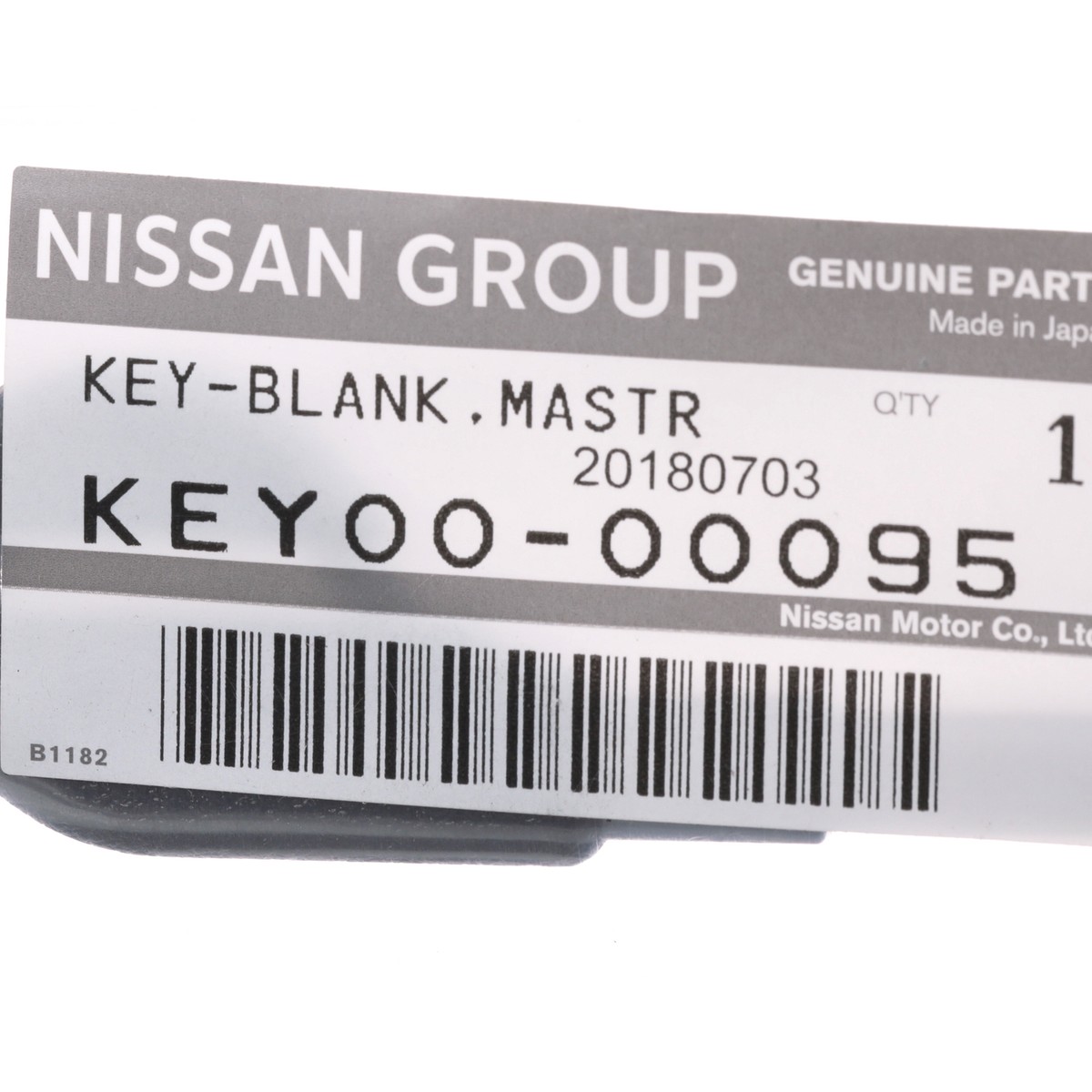 1990-1996 Nissan 300ZX Uncut Blank Master Ignition Door Key