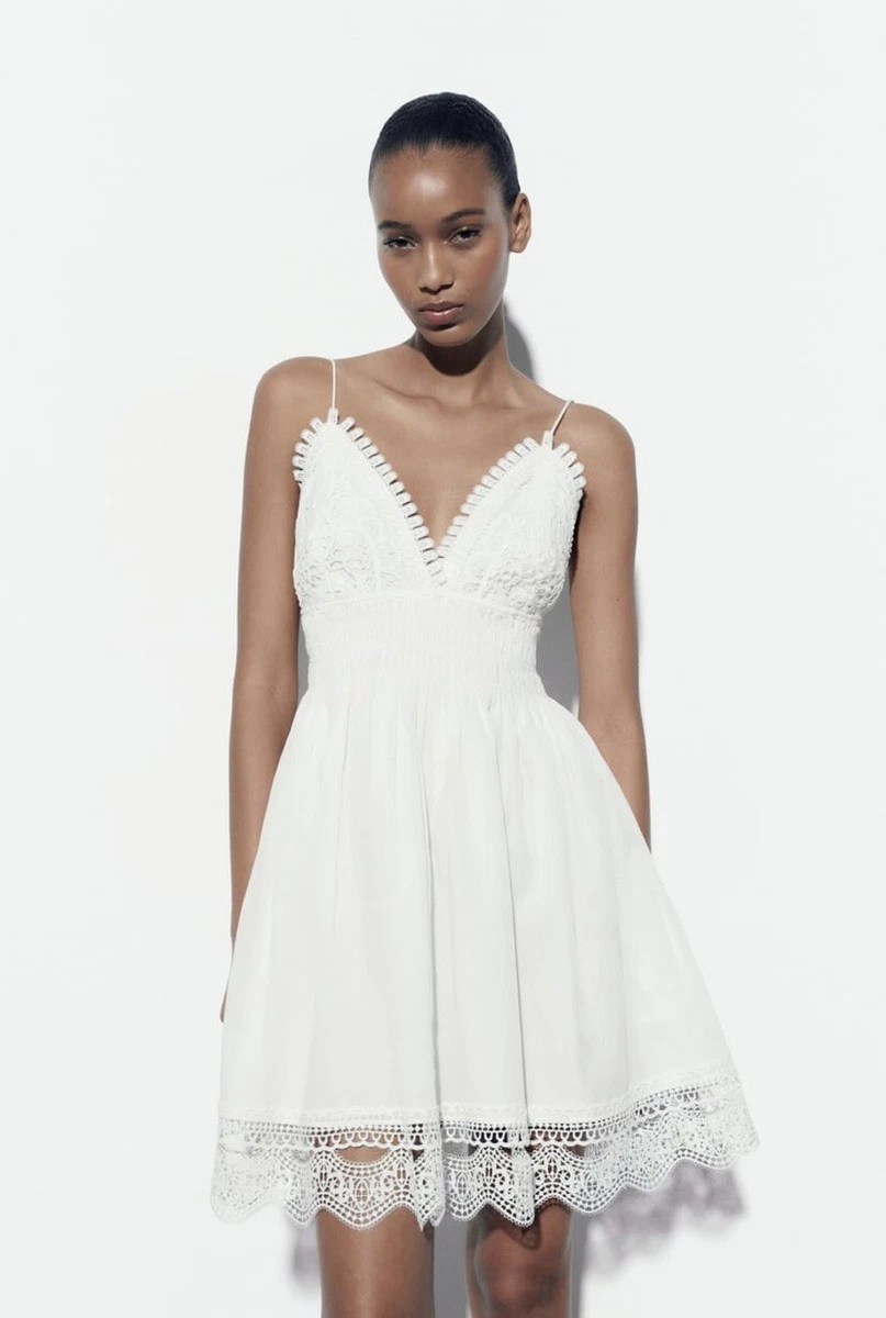 Short white crochet best sale dress