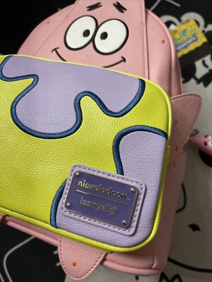 Loungefly Patrick Star Cosplay Mini Backpack Nickelodeon 20th Anniversary Limited Edition SpongeBob SquarePants Patrick Star Sequin  main image 3