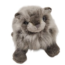 Dakin Pampered Pet McIntosh Cat Two Tone Gray Scruffy Kitty Stuffed Plush 11"