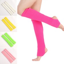 50cm Long Yoga Leggings Women Knitted Leg Warmer Long Stirrup Socks 80s Costume