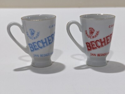 Set of 2 Czechoslovakian Carlsbad Becher's Liqueur Cups