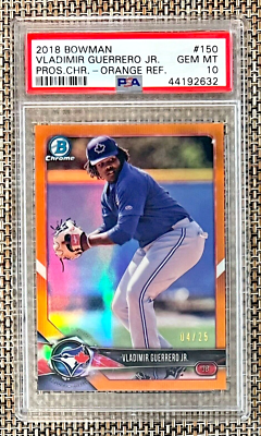 2018 Bowman Chrome Vladimir Guerrero Jr. /25 Prospects Orange 