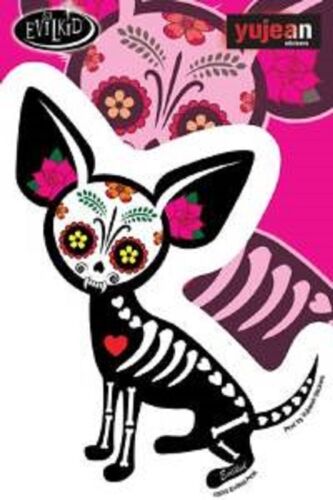 Evilkid, CHIHUAHUA MUERTA, 5.2" x 4" Extra Long Lasting In/Outdoor STICKER DECAL - 第 1/1 張圖片