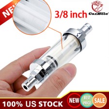 Racing Inline Fuel Filter 10mm 38 Universal Washable Reusable Motorcycle Car
