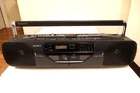 SONY CFS-W505 Dual Cassette Player Recorder AM/FM Stereo Boombox Plays on Side B