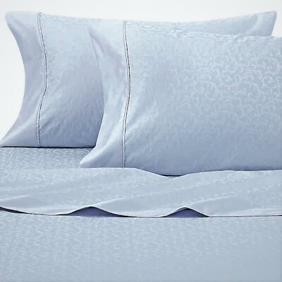 new Wamsutta 625 TC 100% Cotton KING Pillowcases LIGHT BLUE