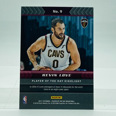 2017-18 Panini Player of the Day Holo #9 Kevin Love 149/150