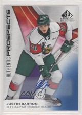 2019-20 Upper Deck SP Game Used CHL Edition Blue Auto Justin Barron #5 Auto 5yy