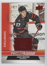 2023 Team Canada Juniors Pride of the Program Exclusives 52/100 Jack Matier f1h