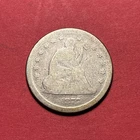 (1) Beautiful Antique 1877-S Seated Liberty Quarter AG-ALMOST GOOD NICE FILLER