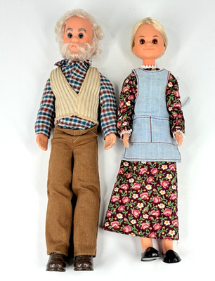Vintage 1970's Mattel Sunshine Family Grandparents Grandfather Grandmother