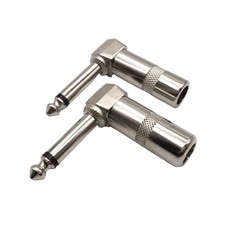 90 Degree 6.35mm Adapter Right Angle 6.35mm 1/4 Inch TS Mono Plugs Connector