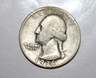 1936-D WASHINGTON SILVER QUARTER