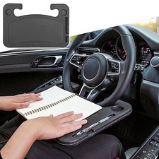 New Car Steering Wheel Tray Desk 2 Sided For Laptop Drink Food Work Table Holder
