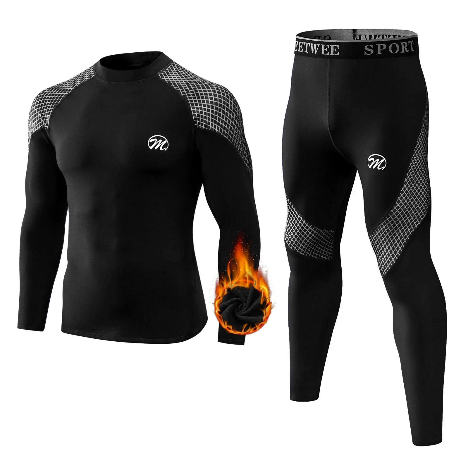 Men's Winter Warm Fleece-Lined Thermal Underwear Set Long Johns Top&Bottom Suit
Opens in a new windo