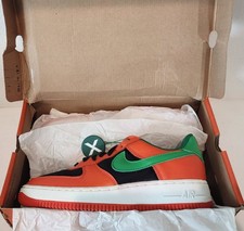 Size 8 - 2003 Nike Air Force 1 Orange Flash Carnival Pumpkin RARE 307334-831