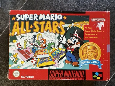 Super Mario All-stars SNES. Rare Red Box Version. PAL Super