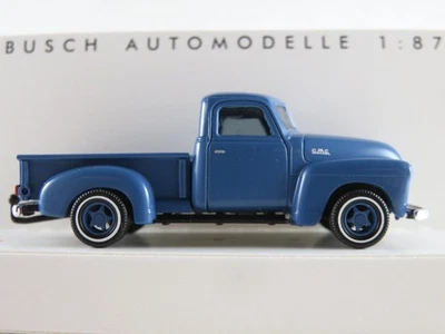 Busch 48247 GMC 100 Pick-up (1950) in mittelblau 1:87/H0 NEU/OVP - Bild 1 von 4