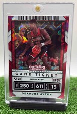 2020 Panini Contenders Draft Picks Deandre Ayton #21 Game Ticket Green Explosion