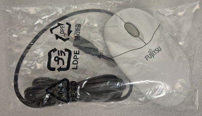 FUJITSU Maus 910-001480 M-UAE96 Optisch USB Kabel 3 Tasten Weiß NEU OVP